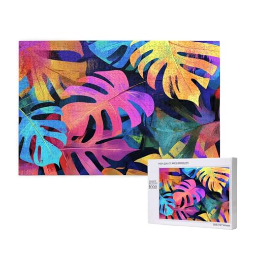 Puzzle Blätter,Puzzle 2000 Teile Anlage Holzpuzzle Erwachsene mit Geschenkbox und Poster,Schwieriges,Unterhaltsames,Herausforderndes,Geeignet für Anfänger ab 14 Jahren,Geschenke für Frauen M-467 von Yeogcohe