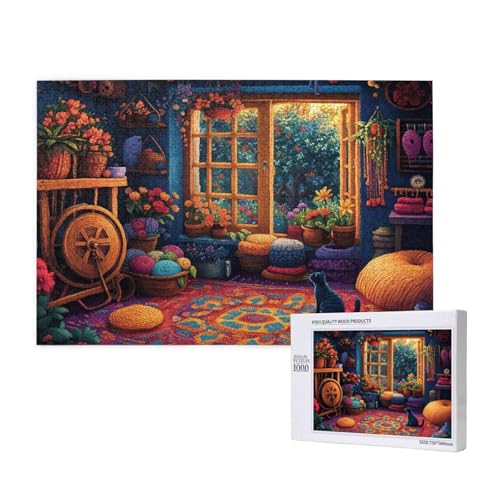 Puzzle Blume,Puzzle 1000 Teile Katze Holzpuzzle Erwachsene mit Geschenkbox und Poster,Schwieriges,Unterhaltsames,Herausforderndes,Geeignet für Anfänger ab 14 Jahren,Geschenke für Männer/Frauen M-292 Puzzle Blume,Puzzle 1000 Teile Katze Holzpuzzle Erwachsene mit Geschenkbox und Poster,Schwieriges,Unterhaltsames,Herausforderndes,Geeignet für Anfänger ab 14 Jahren,Geschenke für Männer/Frauen M-292 von Yeogcohe