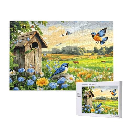 Puzzle Blume,Puzzle 1000 Teile Landschaft Holzpuzzle Erwachsene mit Geschenkbox,Schwieriges,Unterhaltsames,Herausforderndes,Geeignet für Anfänger ab 14 Jahren,Geschenke für Männer/Frauen M-631 von Yeogcohe