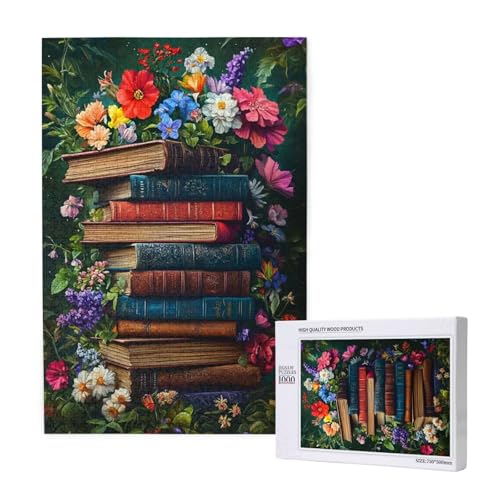 Puzzle Blume,Puzzle 2000 Teile Buch Holzpuzzle Erwachsene mit Geschenkbox und Poster,Schwieriges,Unterhaltsames,Herausforderndes,Geeignet für Anfänger ab 14 Jahren,Geschenke für Männer/Frauen M-1511 von Yeogcohe