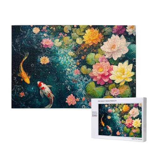 Puzzle Blume,Puzzle 2000 Teile Goldfisch Holzpuzzle Erwachsene mit Geschenkbox und Poster,Schwieriges,Unterhaltsames,Herausforderndes,Geeignet für Anfänger ab 14 Jahren,Geschenke für Frauen M-113 Puzzle Blume,Puzzle 2000 Teile Goldfisch Holzpuzzle Erwachsene mit Geschenkbox und Poster,Schwieriges,Unterhaltsames,Herausforderndes,Geeignet für Anfänger ab 14 Jahren,Geschenke für Frauen M-113 von Yeogcohe