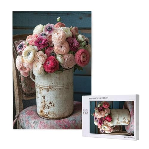 Puzzle Blume,Puzzle 2000 Teile Muttertag Holzpuzzle Erwachsene mit Geschenkbox,Schwieriges,Unterhaltsames,Herausforderndes,Geeignet für Anfänger ab 14 Jahren,Geschenke für Männer/Frauen M-1454 von Yeogcohe