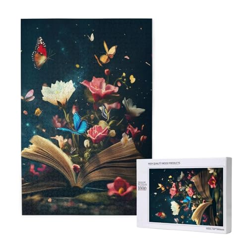 Puzzle Blume,Puzzle 2000 Teile Schmetterling Holzpuzzle Erwachsene mit Geschenkbox,Schwieriges,Unterhaltsames,Herausforderndes,Geeignet für Anfänger ab 14 Jahren,Geschenke für Männer/Frauen M-1971 von Yeogcohe