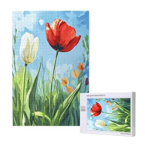 Puzzle Blume,Puzzle 4000 Teile Anlage Holzpuzzle Erwachsene mit Geschenkbox und Poster,Schwieriges,Unterhaltsames,Herausforderndes,Geeignet für Anfänger ab 14 Jahren,Geschenke für Männer/Frauen M-1196 von Yeogcohe