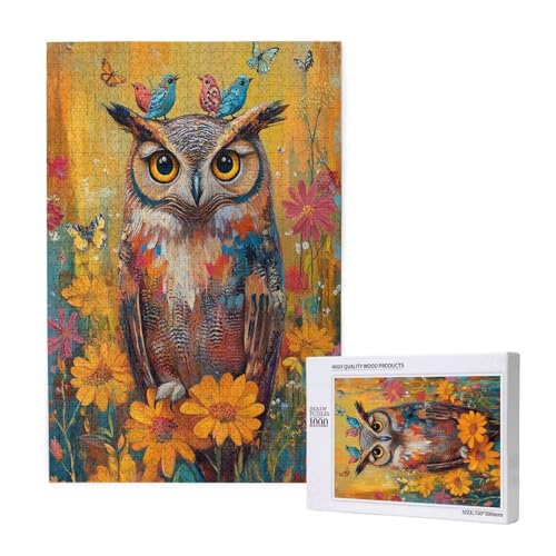 Puzzle Blume,Puzzle 4000 Teile Eule Holzpuzzle Erwachsene mit Geschenkbox und Poster,Schwieriges,Unterhaltsames,Herausforderndes,Geeignet für Anfänger ab 14 Jahren,Geschenke für Männer/Frauen M-1861 von Yeogcohe