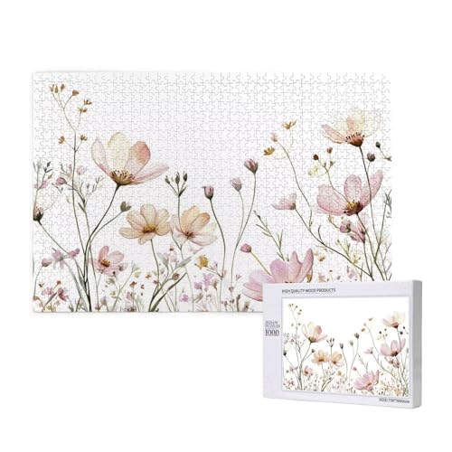 Puzzle Blume,Puzzle 4000 Teile ländlich Holzpuzzle Erwachsene mit Geschenkbox und Poster,Schwieriges,Unterhaltsames,Herausforderndes,Geeignet für Anfänger ab 14 Jahren,Geschenke für Frauen M-644 von Yeogcohe