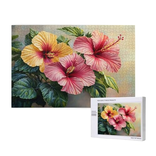 Puzzle Blume,Puzzle 6000 Teile Blätter Holzpuzzle Erwachsene mit Geschenkbox und Poster,Schwieriges,Unterhaltsames,Herausforderndes,Geeignet für Anfänger ab 14 Jahren,Geschenke für Frauen M-1096 von Yeogcohe