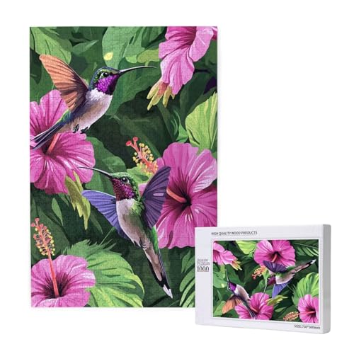 Puzzle Blume,Puzzle 6000 Teile Kolibri Holzpuzzle Erwachsene mit Geschenkbox und Poster,Schwieriges,Unterhaltsames,Herausforderndes,Geeignet für Anfänger ab 14 Jahren,Geschenke für Frauen M-1171 von Yeogcohe