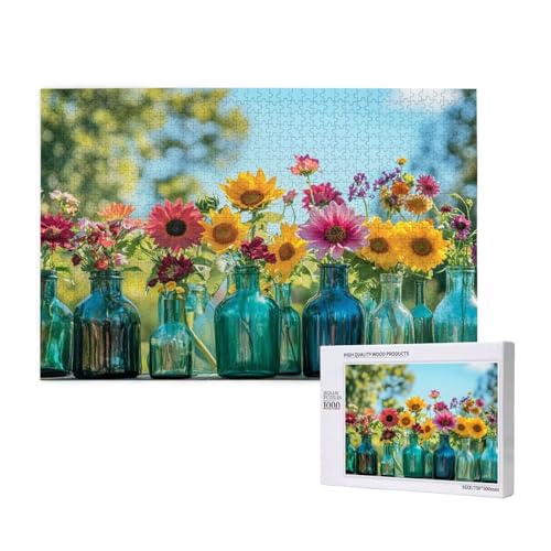 Puzzle Blume,Puzzle 6000 Teile Sommer Holzpuzzle Erwachsene mit Geschenkbox und Poster,Schwieriges,Unterhaltsames,Herausforderndes,Geeignet für Anfänger ab 14 Jahren,Geschenke für Männer/Frauen M-1073 von Yeogcohe