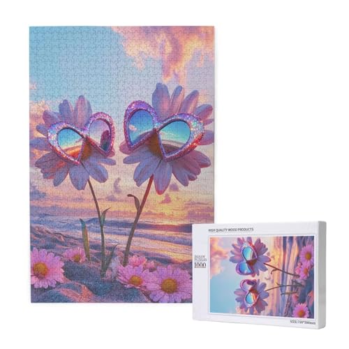 Puzzle Blume,Puzzle 6000 Teile Strand Holzpuzzle Erwachsene mit Geschenkbox und Poster,Schwieriges,Unterhaltsames,Herausforderndes,Geeignet für Anfänger ab 14 Jahren,Geschenke für Männer/Frauen M-1931 von Yeogcohe