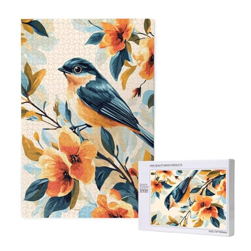 Puzzle Blume,Puzzle 6000 Teile Vogel Holzpuzzle Erwachsene mit Geschenkbox und Poster,Schwieriges,Unterhaltsames,Herausforderndes,Geeignet für Anfänger ab 14 Jahren,Geschenke für Männer/Frauen M-1218 von Yeogcohe