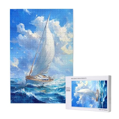 Puzzle Boot,Puzzle 2000 Teile Ozean Holzpuzzle Erwachsene mit Geschenkbox und Poster,Schwieriges,Unterhaltsames,Herausforderndes,Geeignet für Anfänger ab 14 Jahren,Geschenke für Männer/Frauen M-1752 von Yeogcohe