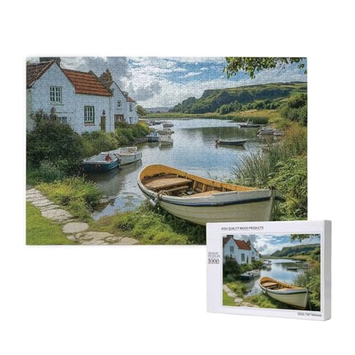 Puzzle Boot,Puzzle 4000 Teile Landschaft Holzpuzzle Erwachsene mit Geschenkbox und Poster,Schwieriges,Unterhaltsames,Herausforderndes,Geeignet für Anfänger ab 14 Jahren,Geschenke für Frauen M-808 von Yeogcohe