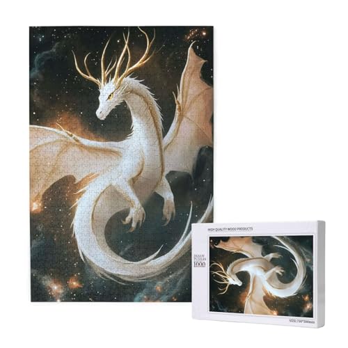 Puzzle Drachen,Puzzle 2000 Teile Tier Holzpuzzle Erwachsene mit Geschenkbox und Poster,Schwieriges,Unterhaltsames,Herausforderndes,Geeignet für Anfänger ab 14 Jahren,Geschenke für Männer/Frauen M-1712 von Yeogcohe