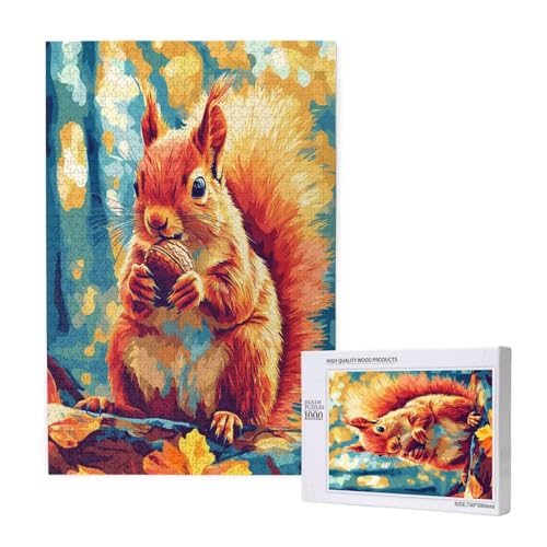 Puzzle Eichhörnchen,Puzzle 1000 Teile Tier Holzpuzzle Erwachsene mit Geschenkbox,Schwieriges,Unterhaltsames,Herausforderndes,Geeignet für Anfänger ab 14 Jahren,Geschenke für Männer/Frauen M-1620 Puzzle Eichhörnchen,Puzzle 1000 Teile Tier Holzpuzzle Erwachsene mit Geschenkbox,Schwieriges,Unterhaltsames,Herausforderndes,Geeignet für Anfänger ab 14 Jahren,Geschenke für Männer/Frauen M-1620 von Yeogcohe