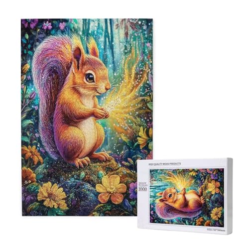 Puzzle Eichhörnchen,Puzzle 4000 Teile Blume Holzpuzzle Erwachsene mit Geschenkbox,Schwieriges,Unterhaltsames,Herausforderndes,Geeignet für Anfänger ab 14 Jahren,Geschenke für Männer/Frauen M-1964 von Yeogcohe