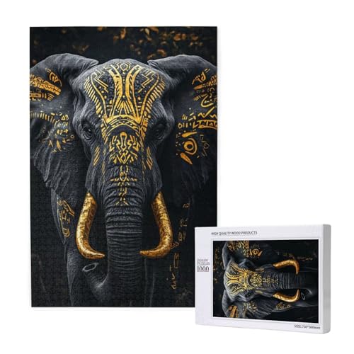 Puzzle Elefant,Puzzle 6000 Teile Tier Holzpuzzle Erwachsene mit Geschenkbox und Poster,Schwieriges,Unterhaltsames,Herausforderndes,Geeignet für Anfänger ab 14 Jahren,Geschenke für Männer/Frauen M-1214 von Yeogcohe