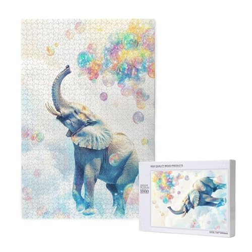 Puzzle Elefant,Puzzle 6000 Teile Tier Holzpuzzle Erwachsene mit Geschenkbox und Poster,Schwieriges,Unterhaltsames,Herausforderndes,Geeignet für Anfänger ab 14 Jahren,Geschenke für Männer/Frauen M-1344 von Yeogcohe