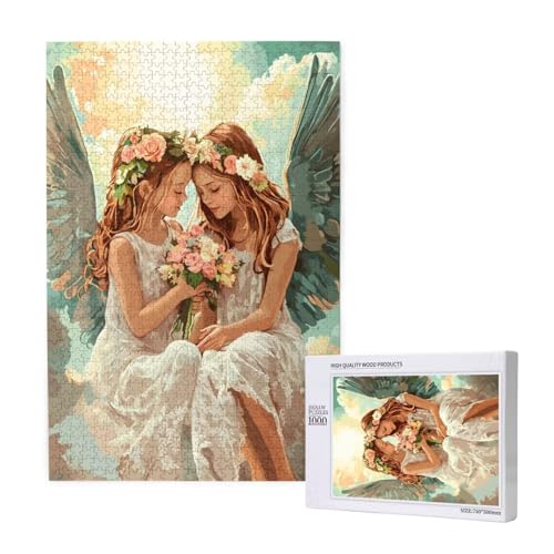 Puzzle Engel,Puzzle 2000 Teile Mädchen Holzpuzzle Erwachsene mit Geschenkbox und Poster,Schwieriges,Unterhaltsames,Herausforderndes,Geeignet für Anfänger ab 14 Jahren,Geschenke für Frauen M-1212 von Yeogcohe