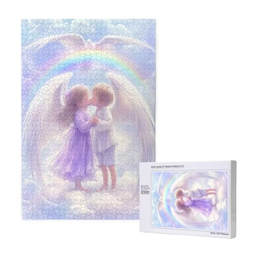 Puzzle Engel,Puzzle 4000 Teile Paar Holzpuzzle Erwachsene mit Geschenkbox und Poster,Schwieriges,Unterhaltsames,Herausforderndes,Geeignet für Anfänger ab 14 Jahren,Geschenke für Männer/Frauen M-1644 von Yeogcohe