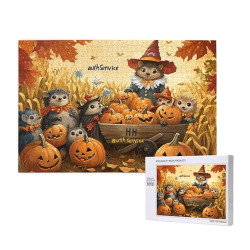 Puzzle Erntedankfest,Puzzle 4000 Teile Kürbis Holzpuzzle Erwachsene mit Geschenkbox,Schwieriges,Unterhaltsames,Herausforderndes,Geeignet für Anfänger ab 14 Jahren,Geschenke für Männer/Frauen M-612 von Yeogcohe