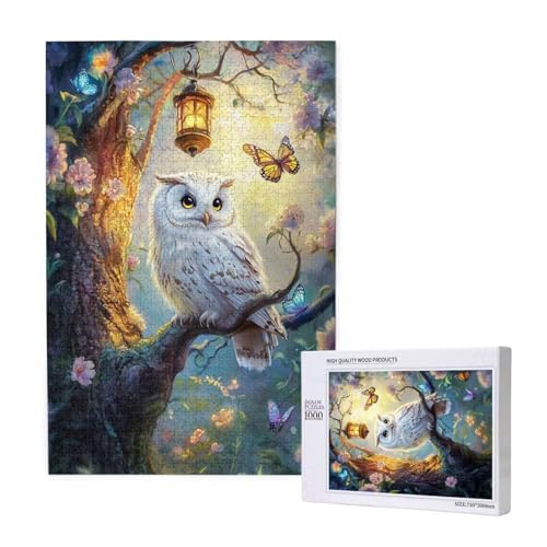 Puzzle Eule,Puzzle 2000 Teile Schmetterling Holzpuzzle Erwachsene mit Geschenkbox,Schwieriges,Unterhaltsames,Herausforderndes,Geeignet für Anfänger ab 14 Jahren,Geschenke für Männer/Frauen M-1103 von Yeogcohe