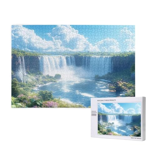 Puzzle Fallen,Puzzle 1000 Teile Landschaft Holzpuzzle Erwachsene mit Geschenkbox,Schwieriges,Unterhaltsames,Herausforderndes,Geeignet für Anfänger ab 14 Jahren,Geschenke für Männer/Frauen M-686 von Yeogcohe
