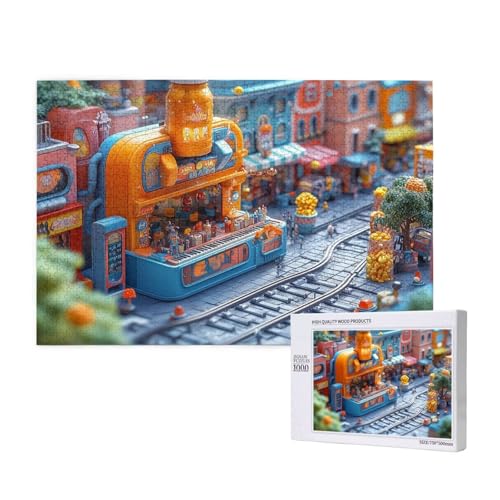 Puzzle Farbe,Puzzle 2000 Teile Geschäft Holzpuzzle Erwachsene mit Geschenkbox und Poster,Schwieriges,Unterhaltsames,Herausforderndes,Geeignet für Anfänger ab 14 Jahren,Geschenke für Frauen M-758 von Yeogcohe