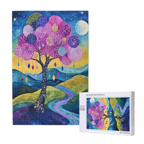 Puzzle Farbe,Puzzle 4000 Teile Baum Holzpuzzle Erwachsene mit Geschenkbox und Poster,Schwieriges,Unterhaltsames,Herausforderndes,Geeignet für Anfänger ab 14 Jahren,Geschenke für Männer/Frauen M-1714 von Yeogcohe