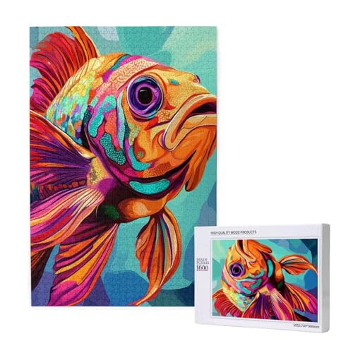 Puzzle Fisch,Puzzle 2000 Teile Tier Holzpuzzle Erwachsene mit Geschenkbox und Poster,Schwieriges,Unterhaltsames,Herausforderndes,Geeignet für Anfänger ab 14 Jahren,Geschenke für Männer/Frauen M-1301 von Yeogcohe