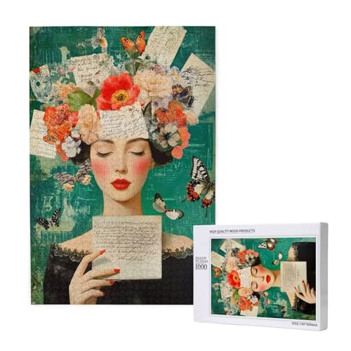 Puzzle Frau,Puzzle 300 Teile Blume Holzpuzzle Erwachsene mit Geschenkbox und Poster,Schwieriges, Unterhaltsames, Herausforderndes, Geeignet für Anfänger ab 14 Jahren,Geschenke für Männer/Frauen M-1379 Puzzle Frau,Puzzle 300 Teile Blume Holzpuzzle Erwachsene mit Geschenkbox und Poster,Schwieriges, Unterhaltsames, Herausforderndes, Geeignet für Anfänger ab 14 Jahren,Geschenke für Männer/Frauen M-1379 von Yeogcohe