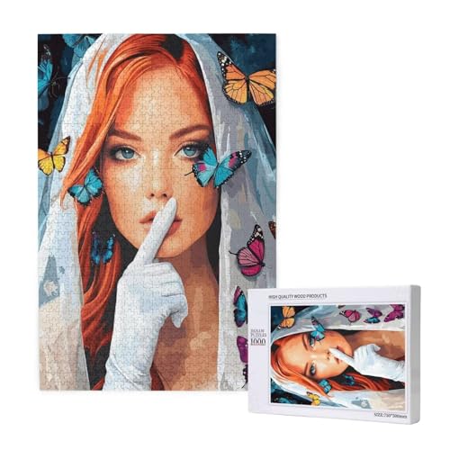 Puzzle Frau,Puzzle 300 Teile Schmetterling Holzpuzzle Erwachsene mit Geschenkbox,Schwieriges,Unterhaltsames,Herausforderndes,Geeignet für Anfänger ab 14 Jahren,Geschenke für Männer/Frauen M-1231 Puzzle Frau,Puzzle 300 Teile Schmetterling Holzpuzzle Erwachsene mit Geschenkbox,Schwieriges,Unterhaltsames,Herausforderndes,Geeignet für Anfänger ab 14 Jahren,Geschenke für Männer/Frauen M-1231 von Yeogcohe