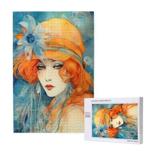Puzzle Frau,Puzzle 6000 Teile Blume Holzpuzzle Erwachsene mit Geschenkbox und Poster,Schwieriges,Unterhaltsames,Herausforderndes,Geeignet für Anfänger ab 14 Jahren,Geschenke für Männer/Frauen M-1537 von Yeogcohe