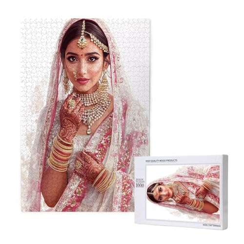 Puzzle Frau,Puzzle 6000 Teile Indien Holzpuzzle Erwachsene mit Geschenkbox und Poster,Schwieriges,Unterhaltsames,Herausforderndes,Geeignet für Anfänger ab 14 Jahren,Geschenke für Männer/Frauen M-1136 von Yeogcohe