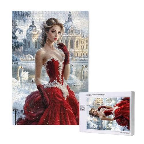Puzzle Frau,Puzzle 6000 Teile Schnee Holzpuzzle Erwachsene mit Geschenkbox und Poster,Schwieriges,Unterhaltsames,Herausforderndes,Geeignet für Anfänger ab 14 Jahren,Geschenke für Männer/Frauen M-1563 von Yeogcohe