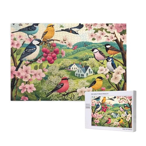 Puzzle Frühling,Puzzle 2000 Teile Vogel Holzpuzzle Erwachsene mit Geschenkbox und Poster,Schwieriges,Unterhaltsames,Herausforderndes,Geeignet für Anfänger ab 14 Jahren,Geschenke für Frauen M-129 Puzzle Frühling,Puzzle 2000 Teile Vogel Holzpuzzle Erwachsene mit Geschenkbox und Poster,Schwieriges,Unterhaltsames,Herausforderndes,Geeignet für Anfänger ab 14 Jahren,Geschenke für Frauen M-129 von Yeogcohe