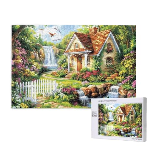 Puzzle Frühling,Puzzle 4000 Teile Garten Holzpuzzle Erwachsene mit Geschenkbox und Poster,Schwieriges,Unterhaltsames,Herausforderndes,Geeignet für Anfänger ab 14 Jahren,Geschenke für Frauen M-651 von Yeogcohe