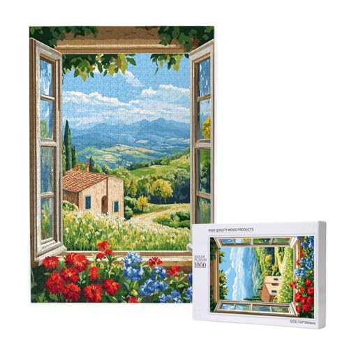 Puzzle Frühling,Puzzle 4000 Teile Landschaft Holzpuzzle Erwachsene mit Geschenkbox,Schwieriges,Unterhaltsames,Herausforderndes,Geeignet für Anfänger ab 14 Jahren,Geschenke für Männer/Frauen M-1890 von Yeogcohe