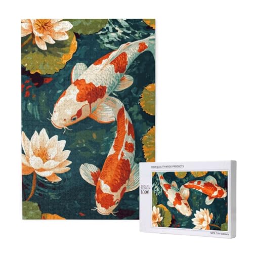 Puzzle Goldfisch,Puzzle 300 Teile Lotus Holzpuzzle Erwachsene mit Geschenkbox und Poster,Schwieriges,Unterhaltsames,Herausforderndes,Geeignet für Anfänger ab 14 Jahren,Geschenke für Frauen M-1341 Puzzle Goldfisch,Puzzle 300 Teile Lotus Holzpuzzle Erwachsene mit Geschenkbox und Poster,Schwieriges,Unterhaltsames,Herausforderndes,Geeignet für Anfänger ab 14 Jahren,Geschenke für Frauen M-1341 von Yeogcohe