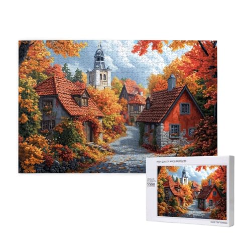 Puzzle Herbst,Puzzle 1000 Teile Landschaft Holzpuzzle Erwachsene mit Geschenkbox,Schwieriges,Unterhaltsames,Herausforderndes,Geeignet für Anfänger ab 14 Jahren,Geschenke für Männer/Frauen M-821 Puzzle Herbst,Puzzle 1000 Teile Landschaft Holzpuzzle Erwachsene mit Geschenkbox,Schwieriges,Unterhaltsames,Herausforderndes,Geeignet für Anfänger ab 14 Jahren,Geschenke für Männer/Frauen M-821 von Yeogcohe