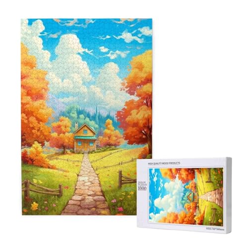 Puzzle Herbst,Puzzle 6000 Teile Baum Holzpuzzle Erwachsene mit Geschenkbox und Poster,Schwieriges,Unterhaltsames,Herausforderndes,Geeignet für Anfänger ab 14 Jahren,Geschenke für Männer/Frauen M-1473 von Yeogcohe
