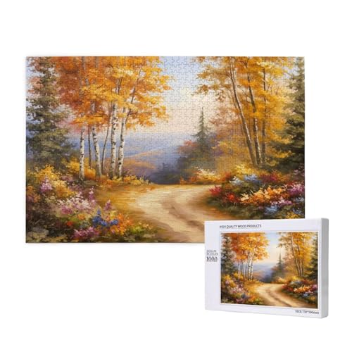 Puzzle Herbst,Puzzle 6000 Teile Landschaft Holzpuzzle Erwachsene mit Geschenkbox,Schwieriges,Unterhaltsames,Herausforderndes,Geeignet für Anfänger ab 14 Jahren,Geschenke für Männer/Frauen M-1093 von Yeogcohe