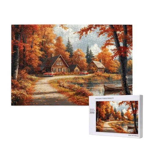 Puzzle Herbst,Puzzle 6000 Teile Landschaft Holzpuzzle Erwachsene mit Geschenkbox,Schwieriges,Unterhaltsames,Herausforderndes,Geeignet für Anfänger ab 14 Jahren,Geschenke für Männer/Frauen M-822 von Yeogcohe