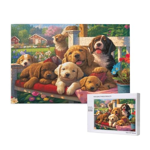 Puzzle Hund,Puzzle 1000 Teile Tier Holzpuzzle Erwachsene mit Geschenkbox und Poster,Schwieriges, Unterhaltsames, Herausforderndes, Geeignet für Anfänger ab 14 Jahren,Geschenke für Männer/Frauen M-141 Puzzle Hund,Puzzle 1000 Teile Tier Holzpuzzle Erwachsene mit Geschenkbox und Poster,Schwieriges, Unterhaltsames, Herausforderndes, Geeignet für Anfänger ab 14 Jahren,Geschenke für Männer/Frauen M-141 von Yeogcohe
