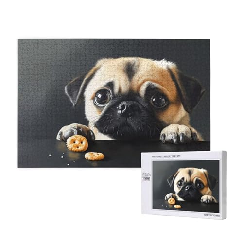 Puzzle Hund,Puzzle 2000 Teile Tier Holzpuzzle Erwachsene mit Geschenkbox und Poster,Schwieriges, Unterhaltsames, Herausforderndes, Geeignet für Anfänger ab 14 Jahren,Geschenke für Männer/Frauen M-431 von Yeogcohe