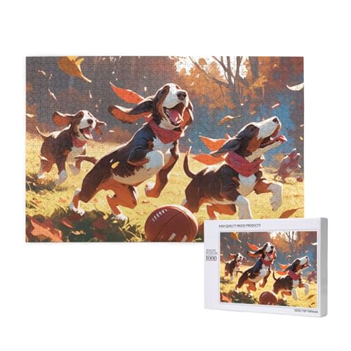 Puzzle Hund,Puzzle 300 Teile Niedlich Holzpuzzle Erwachsene mit Geschenkbox und Poster,Schwieriges,Unterhaltsames,Herausforderndes,Geeignet für Anfänger ab 14 Jahren,Geschenke für Männer/Frauen M-254 von Yeogcohe