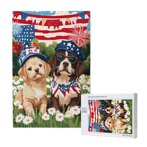 Puzzle Hund,Puzzle 300 Teile Tier Holzpuzzle Erwachsene mit Geschenkbox und Poster,Schwieriges, Unterhaltsames, Herausforderndes, Geeignet für Anfänger ab 14 Jahren,Geschenke für Männer/Frauen M-1295 von Yeogcohe