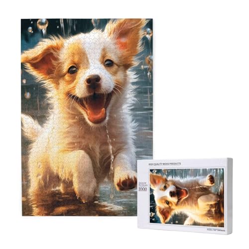 Puzzle Hund,Puzzle 4000 Teile Tier Holzpuzzle Erwachsene mit Geschenkbox und Poster,Schwieriges, Unterhaltsames, Herausforderndes, Geeignet für Anfänger ab 14 Jahren,Geschenke für Männer/Frauen M-1464 von Yeogcohe