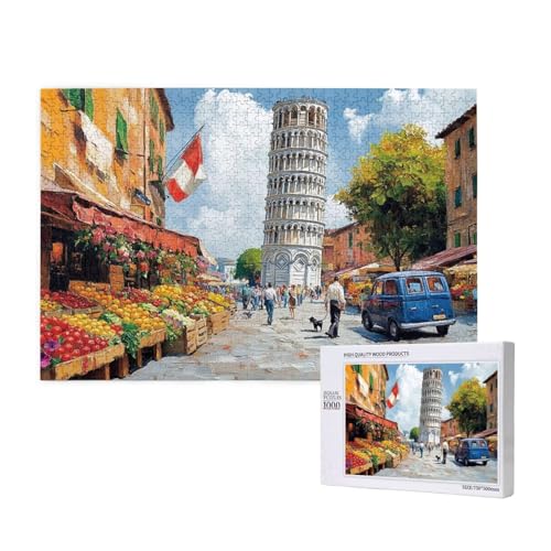 Puzzle Italien,Puzzle 2000 Teile Schiefer Turm von Pisa Holzpuzzle Erwachsene mit Geschenkbox,Schwieriges,Unterhaltsames,Herausforderndes,Geeignet für Anfänger ab 14 Jahren,Geschenke Frauen M-933 Puzzle Italien,Puzzle 2000 Teile Schiefer Turm von Pisa Holzpuzzle Erwachsene mit Geschenkbox,Schwieriges,Unterhaltsames,Herausforderndes,Geeignet für Anfänger ab 14 Jahren,Geschenke Frauen M-933 von Yeogcohe