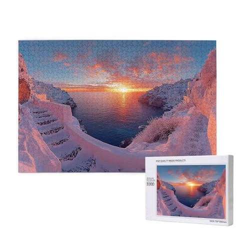 Puzzle Italien,Puzzle 2000 Teile Sonnenuntergang Holzpuzzle Erwachsene mit Geschenkbox,Schwieriges,Unterhaltsames,Herausforderndes,Geeignet für Anfänger ab 14 Jahren,Geschenke für Männer/Frauen M-926 von Yeogcohe